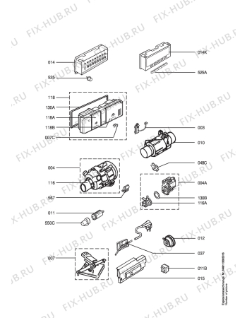 Взрыв-схема посудомоечной машины Zanussi Electrolux ZSF6280 - Схема узла Electrical equipment 268